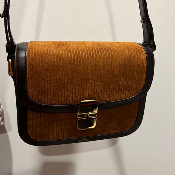 A.P.C. Handbags - APC small Grace bag in camel color